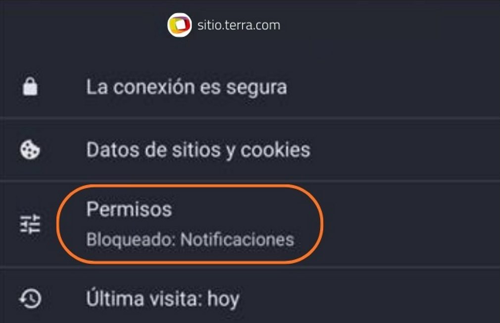 Opción de permisos